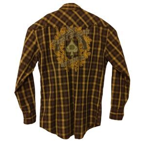 Kowboys pearl snap shirt mens M Medium Texas hold'em showdown aces floral guns